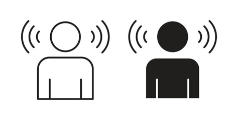 Brand awareness icon with glyph and line. black vector icons for Web UI