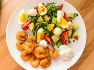 Shrimp and Salad Platter