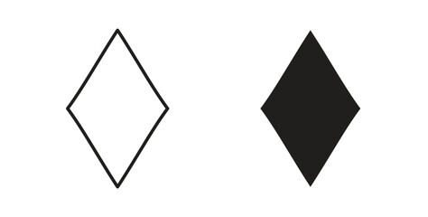 Card-diamond icon with glyph and line. black vector icons for Web UI