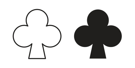 Card-club icon with glyph and line. black vector icons for Web UI