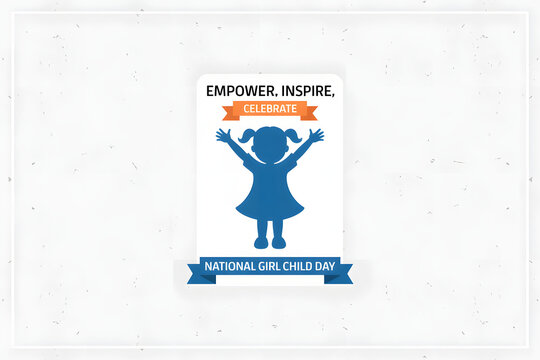 empowering girl child day design with inspire and empower message