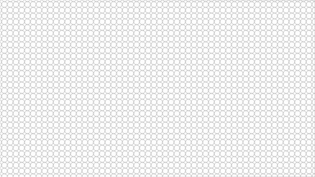 Seamless black interlocking circles pattern on white background