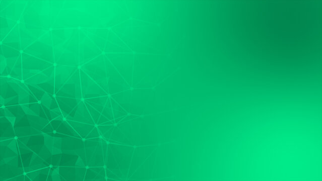 Turquoise color low poly design lines and dots pattern geometrical background