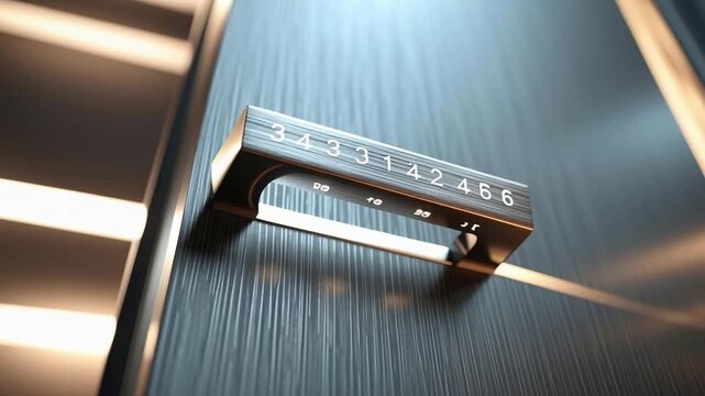 Secret Code Security: A close-up shot of a sophisticated security lock, the embossed numbers hint at the complex code protecting valuable secrets and sensitive data.