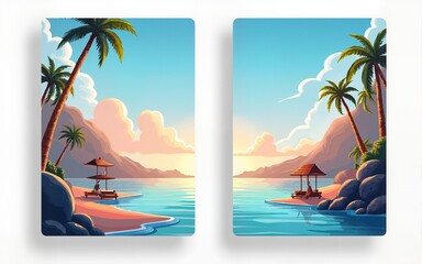 Travelling sale social media post template design. Set of web banner, flyer or poster for travel agency offer promotion. Service business marketing or advertisement digital banner. High quality