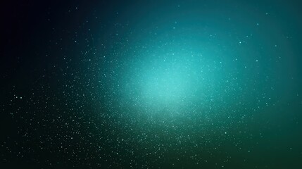 Obraz premium Dreamy Teal Nebula with Stars: Abstract Space Background