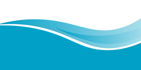 Blue and white business wave banner background. vector