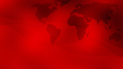Red color futuristic world map geographical background, hi-tech map of planet earth © Chandresh
