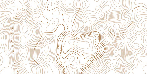 Abstract topo contour map on white background, Topographic map Topographic contour lines map seamless pattern.. Abstract mountain terrain map background with abstract shape line texture.