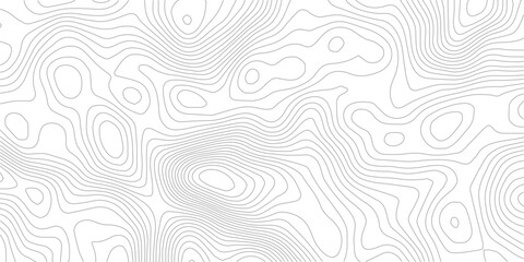 Topographic map seamless pattern contour lines on a white background great for geographic cartographic and terrain concepts © Romana