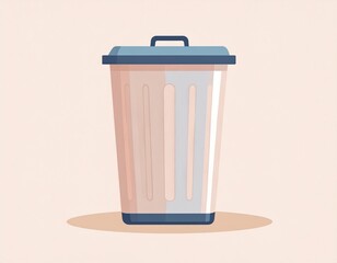 Modern flat design icon of a garbage can, perfect for digital cleaning and waste management interfaces