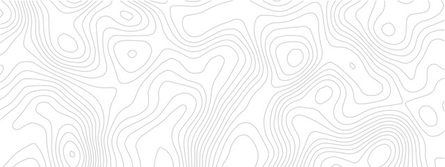Abstract topographic map background seamless contour line pattern for geographic banner or science presentation