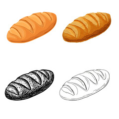 Assortment of Bread Loaf Illustrations