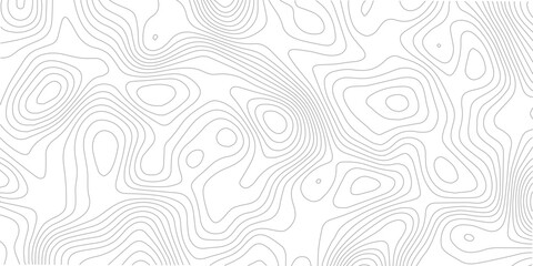 Topographic map seamless pattern contour lines on white background vector illustration for cartography and geography themes
