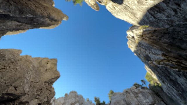 This geography is unique. Glacial period formations. Antalya, Turkey