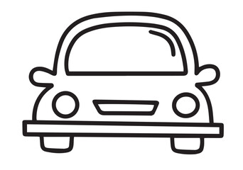 car icon front view vector illustration