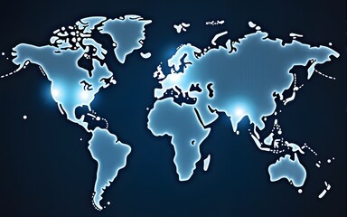 A conceptual image showcasing a global map with marked locations, representing a company's strategy for international growth and market penetration. High quality