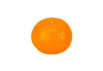Vibrant orange fruit isolated on white with natural texture. Perfect for healthy lifestyle, diet, and vitamin C concepts.