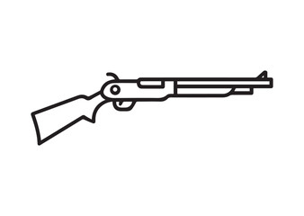 Shotgun Line art Vector design