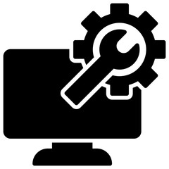 It Support Solid Icon