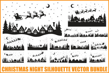 Christmas Night Silhouette Set