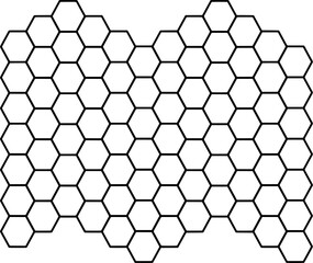 Hexagon Grid Pattern, Geometric Honeycomb Background Design