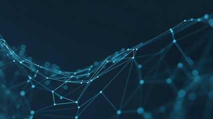 Fototapeta premium Interconnected nodes and lines abstract network