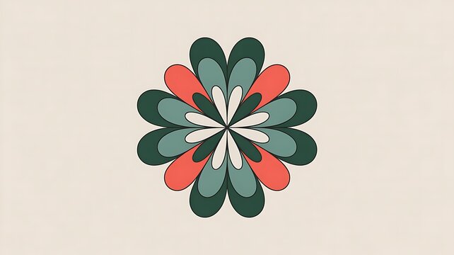 Organic petal flower pattern abstract bloom