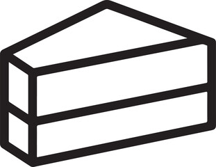 Slice of Cake Icon With Two Layers dessert food