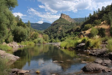 Gila Wilderness. Land of Enchantment, USA: Gila River in New Mexico, National Forest Canyon