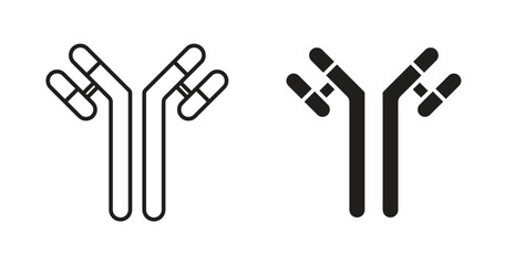 Antibody icon concept set. Simple icon collection