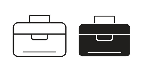 Briefcase icon concept set. Simple icon collection