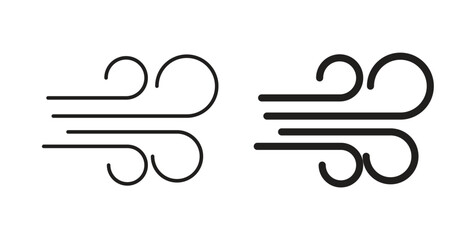 Clean Air icon concept set. Simple icon collection