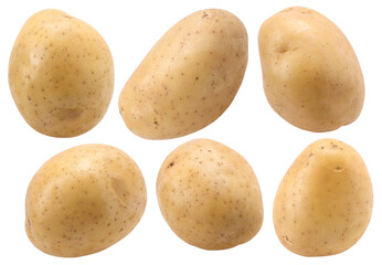 young potatoes isolated, transparent PNG, PNG format, cut out, collection