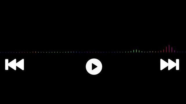 sound waves. Abstract music wave, radio signal frequency and digital voice visualisation. Tune equalizer vector set. Monochrome volume audio lines, sound waves rhythm isolated on background.4k video