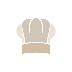 chef hat icon on white background, vector illustration