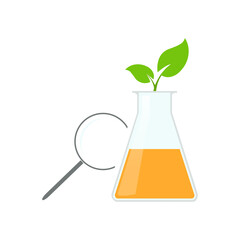 chemical research icon on a white background, vector illustration