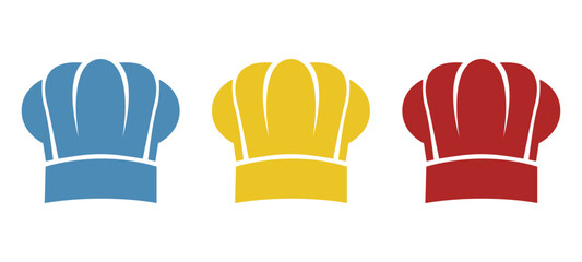 chef hat icon on white background, vector illustration