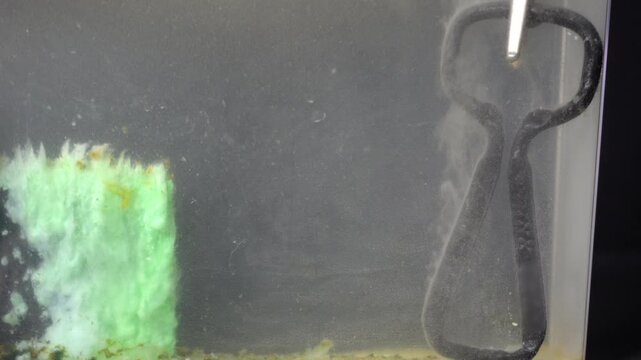 Flow of material in electroplating tank moves toward the negative cathode.