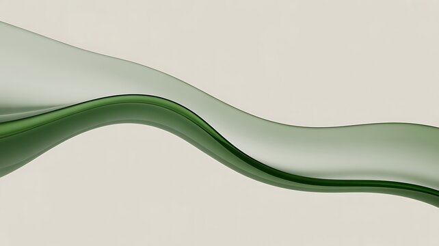Flowing green wave abstract smooth