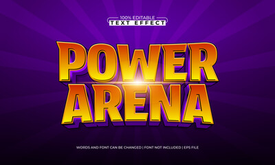 power arena editable esport text effect for team logo and gaming title
