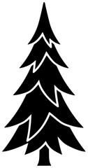 Obraz premium forest illustration tree silhouette pine logo nature icon spruce outline wood plant branch environment fir green evergreen symbol natural shape for vector graphic background
