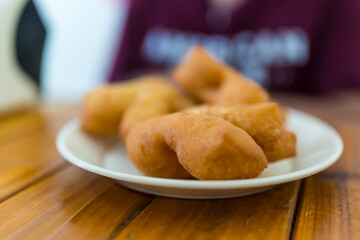 Deep fried dough stick in the morning