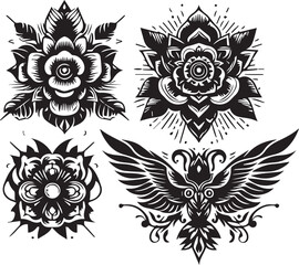 Elegant Tattoo Design in Black & White – Minimalist, Artistic & Timeless Body Art
