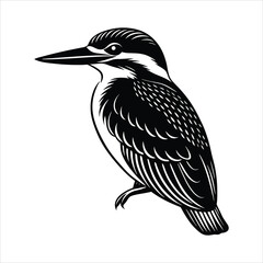 Fototapeta premium Gradient mesh style kingfisher illustration