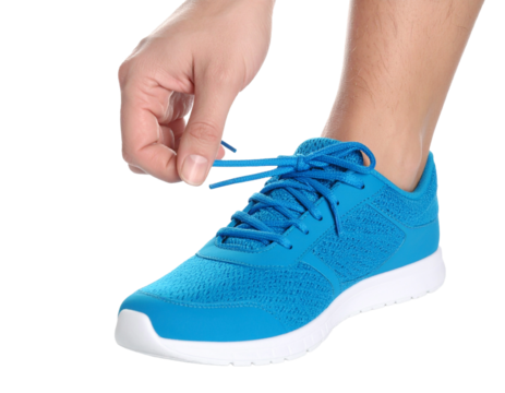 pair of blue shoes - Powered by Adobe