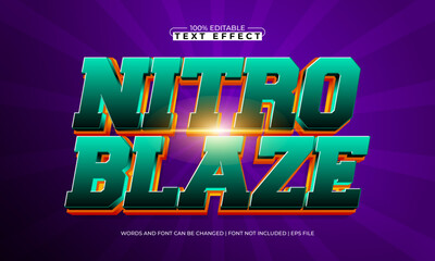 nitro blaze editable motorsport text effect for flyer and logo