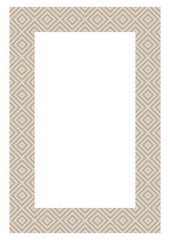 A4 frame with retro geometric diamond pattern in pastel olors. Perfect as a photo frame, for scrapbooking, postcards, posters, invitation cards.