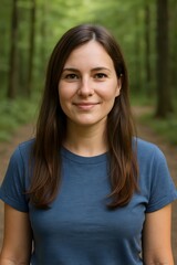 Portraitbild - Avatar - Frau mit langen brauchen Haaren