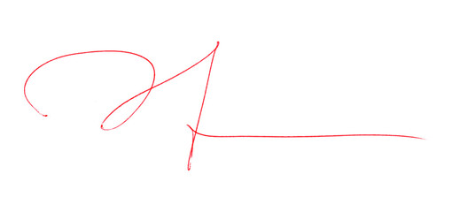 Red Pencil Underline - Hand drawn horizontal chalk, marker or pencil lines. Design element for emphasis, text lines and decoration. Set on a transparent background.